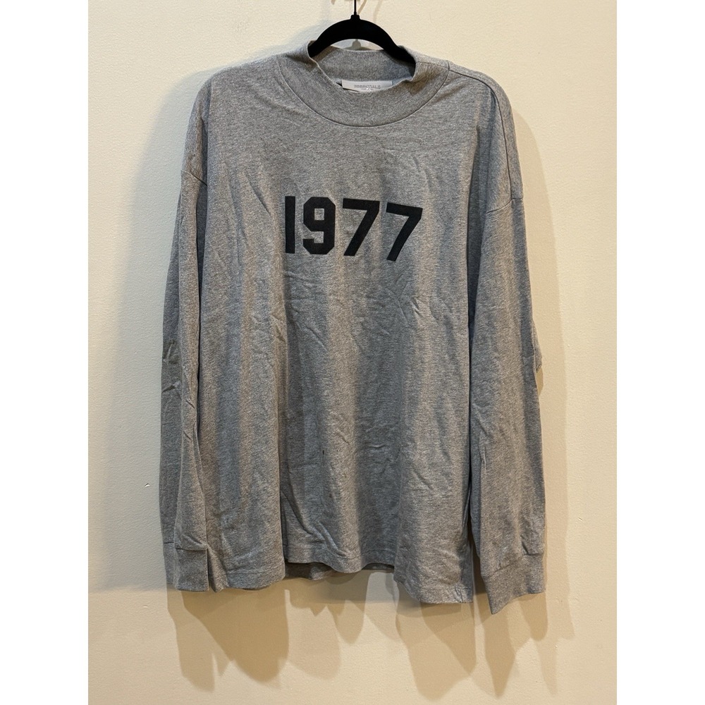 Fear Of God Essentials‎ 1977 Mock Neck Longsleeve Shirt Gray Size Medium